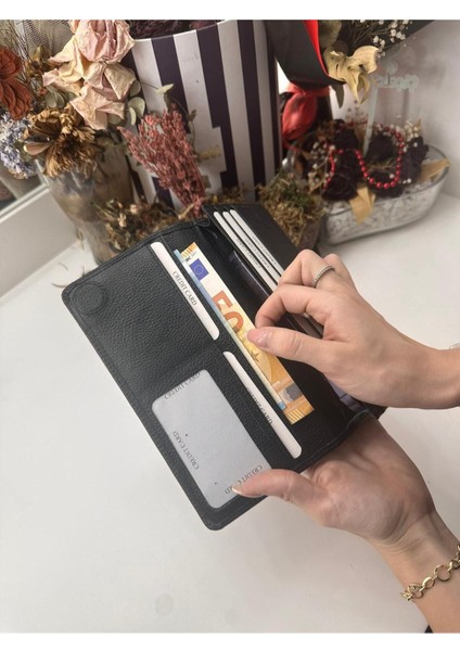 Telefon Bölmeli Yakın Koruma Cüzdan Hakiki Deri