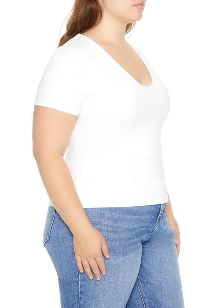 Plus Size Şekillendirici Etkili Tişört