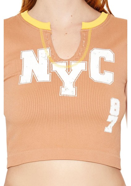 Nyc Baskılı Baby Tee Tişört