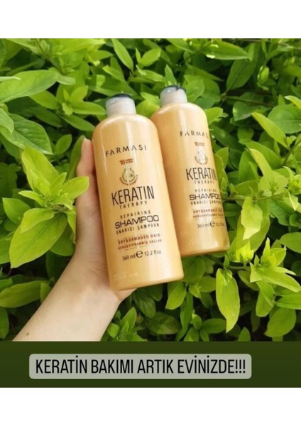 2 Adet Keratin Therapy Onarıcı Şampuan 360 Ml