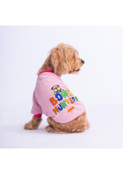 Pembe Bone Hunter Küçük Irk Köpek Sweatshirtü
