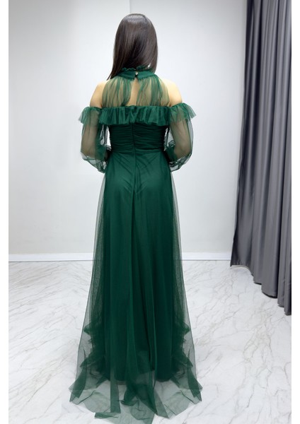 Kadın Tül Drapeli Kloş Abiye fırsatları