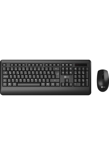 KW202 Kablosuz Türkçe Q Klavye & Mouse Set Siyah