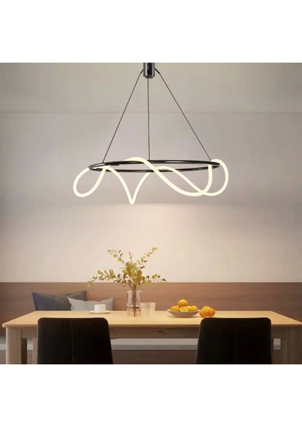 Modern Yumuşak Boru Ledli Salon Avize ve Oturma Odası Avize