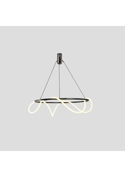 Modern Yumuşak Boru Ledli Salon Avize ve Oturma Odası Avize