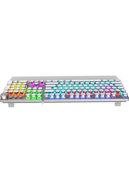 KG1102 USB Kablolu Red Switch Makro Tuşlu RGB LED Aydınlatmalı Mekanik Gaming Türkçe Q Metalik Klavye
