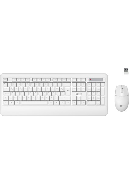 KW202 Kablosuz Türkçe Q Klavye & Mouse Set Beyaz
