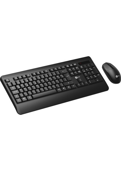 KW202 Kablosuz Türkçe Q Klavye & Mouse Set Siyah