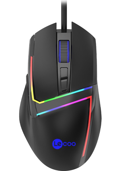 MS106 Kablolu 3200DPI 7 Tuşlu RGB LED Aydınlatmalı Gaming Optik Mouse Siyah