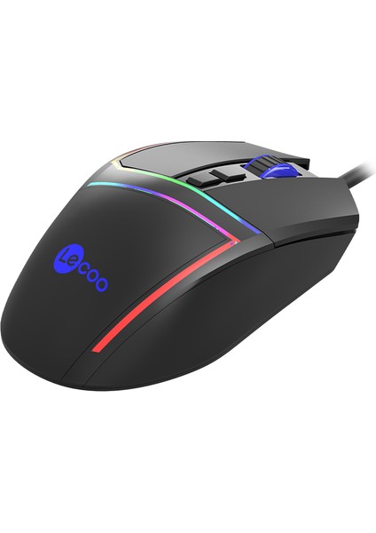 MS106 Kablolu 3200DPI 7 Tuşlu RGB LED Aydınlatmalı Gaming Optik Mouse Siyah