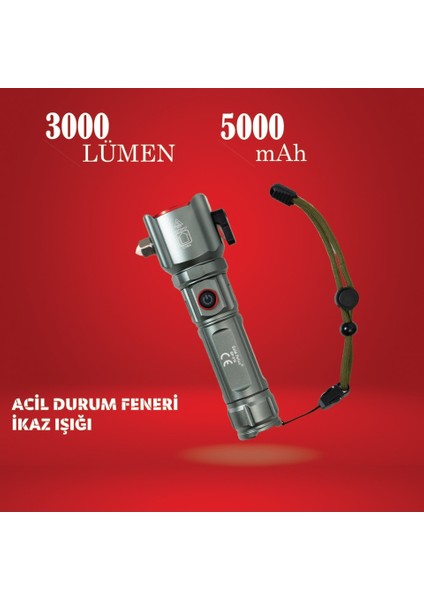 GP-218 Acil Durum El Feneri Güçlü Tg LED Zoom Uzun Menzilli El Feneri 3000 Lümen Değerlendirmeleri modelleri