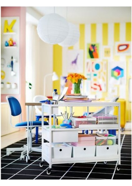 Örfjall, Çalışma Sandalyesi, Beyaz-Vissle Koyu Mavi fiyatları