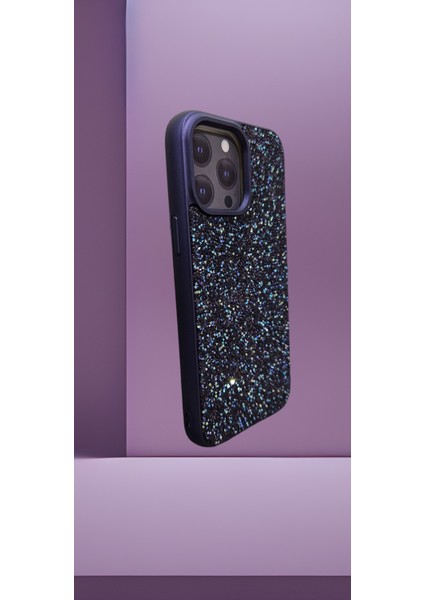 iPhone 15 Pro Max Uyumlu Swarovski Taşlı Mor Kılıf fiyatları