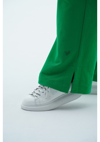 Daily Core - Yeşil Yüksek Bel Bol Paça Kadın Palazzo Eşofman Altı fiyatları