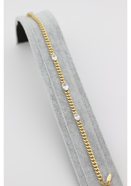 Xupıng Jewelry Ortası Üç Taşlı Bileklik modelleri