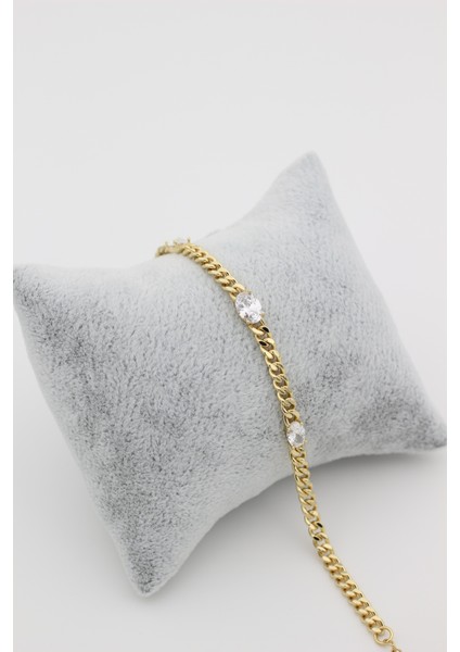 Xupıng Jewelry Ortası Üç Taşlı Bileklik