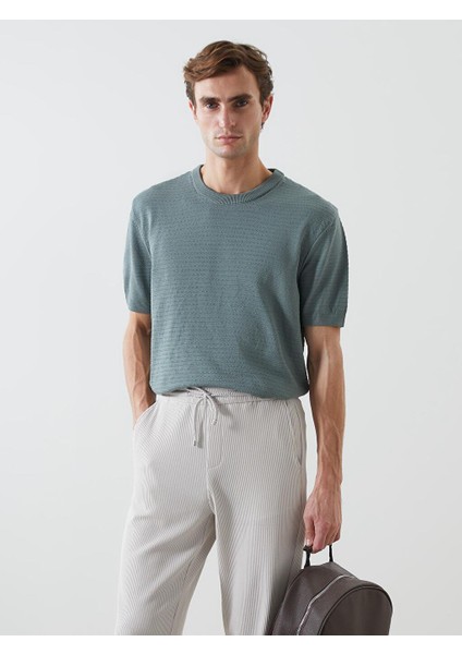 Vision Bisiklet Yaka Kısa Kollu Erkek Triko Kazak