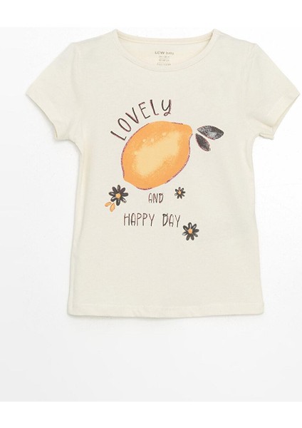 Lcw Baby Bisiklet Yaka Kız Bebek Şortlu Pijama Takım 2'li