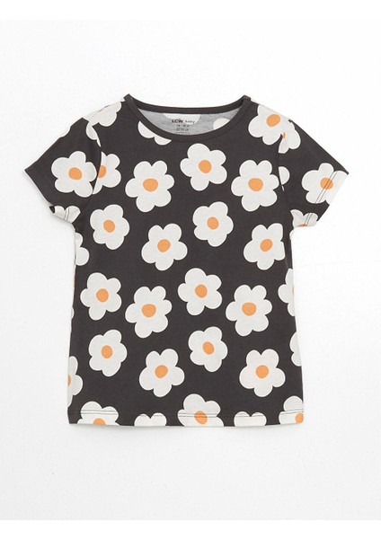Lcw Baby Bisiklet Yaka Kız Bebek Şortlu Pijama Takım 2'li