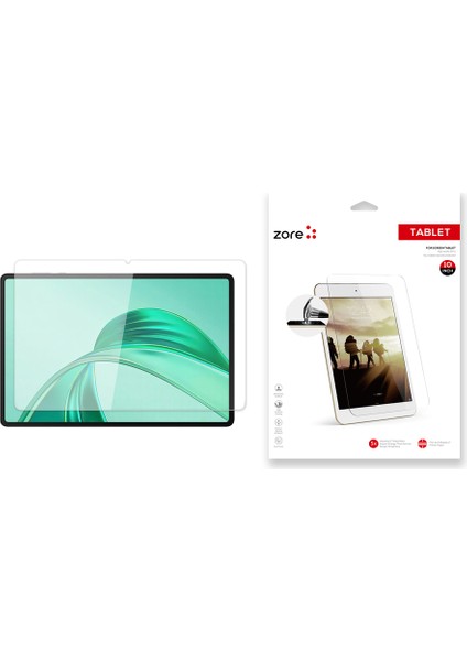 Honor Pad X8A Uyumlu Zore Tablet Temperli Cam Ekran Koruyucu-Şeffaf