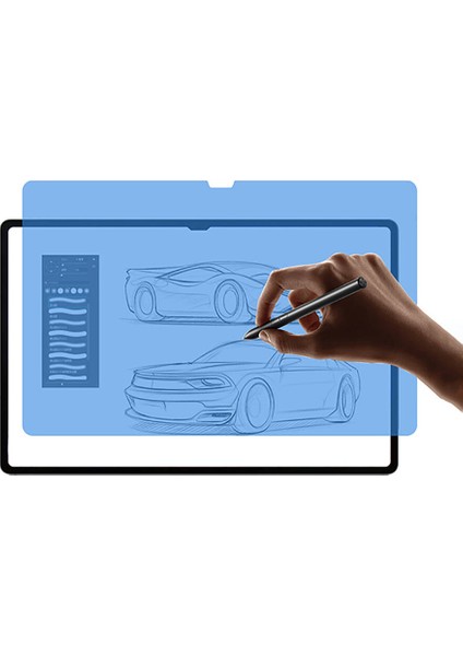 Galaxy Tab S10 Ultra Uyumlu Zore Paper-Like Ekran Koruyucu-Renksiz