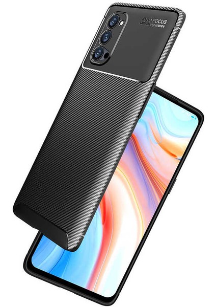 Oppo Reno 4 Pro 5g Kılıf Negro Silikon Kapak-Siyah