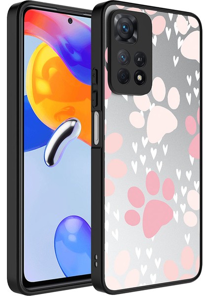 Xiaomi Redmi Note 11 Pro 5g Kılıf Aynalı Desenli Kamera Korumalı Parlak Mirror Kapak-Pati