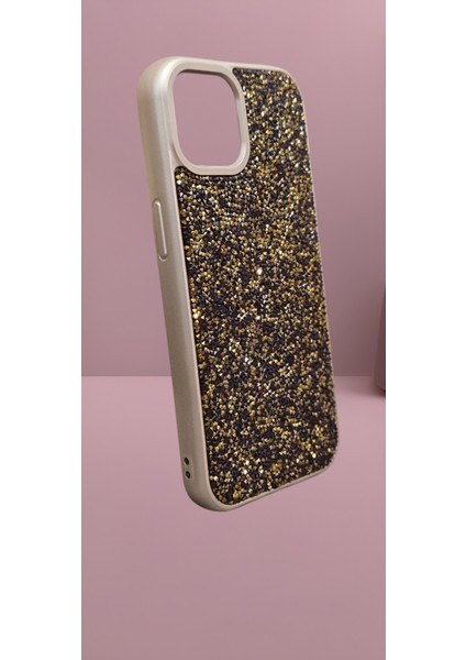 iPhone 15 Uyumlu Gold Renk Swarovski Taşlı Kılıf fiyatları