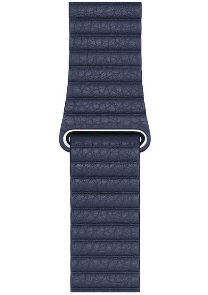 Watch Ultra 49MM Kordon Uyumlu Krd-09 Deri Lop Strap Kayış Zore - Lacivert