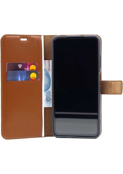 Galaxy S22 Plus Kılıf Kar Deluxe Kapaklı Kılıf-Kırmızı