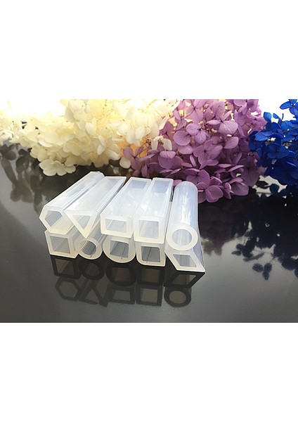 Epoksi Reçine Silikon Kalıp Ithal Onlu Geometrik Şekiller Kolye Set Silikon Kalıp HB100215 - 0003