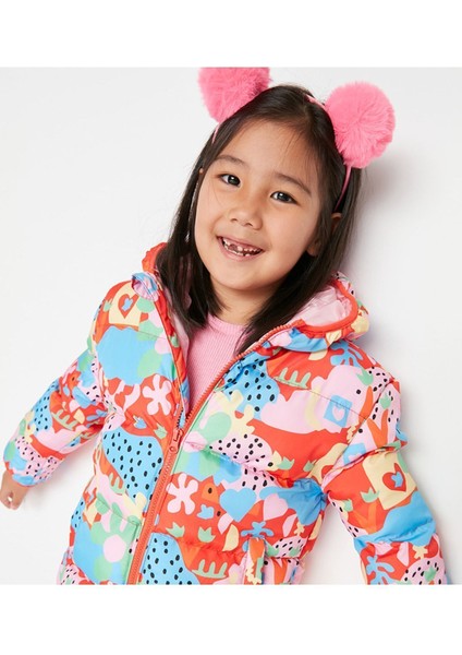 Erkek Çocuk Su ve Rüzgar Geçirmez Baskılı Kapüşonlu Coat Şişme Mont fiyatları