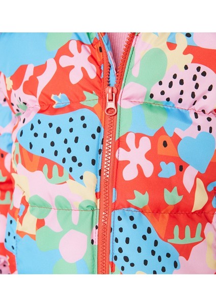 Erkek Çocuk Su ve Rüzgar Geçirmez Baskılı Kapüşonlu Coat Şişme Mont fırsatları