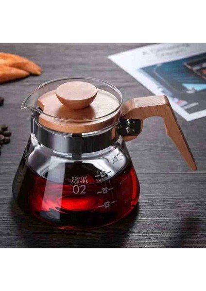 Kahve Sürahisi Ahşap Sap - 600 ml Vcwn-60 fiyatları