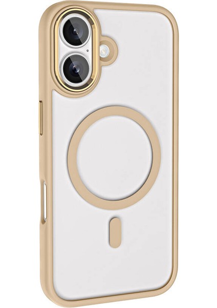 Apple iPhone 16 Plus Kılıf Wireless Şarj Özellikli Krom Magsafe Silikon Kapak-Titanyum-Gri fiyatları