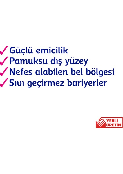 Yetişkin Emici Külot Bez Büyük Boy (Large) 30'lu 4 Paket (120 Adet) Bel Boy 100-150 cm