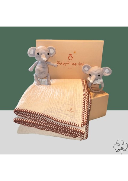 Kişiselleştirilebilir Bebek Hediye Seti / Babyshower Yenidoğan Hediye Kutusu - Elephantbox