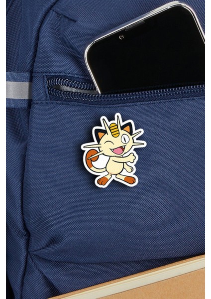 Pokemon Meowth Miyav - Rozet - Ahşap - Pin - Broş - Yaka Çanta Aksesuar fiyatları