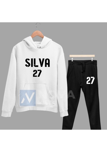 Rafa Futbolcu 27 Numara Forma Baskılı Unisex Eşofman Takımı Kapüşonlu Sweatshirt