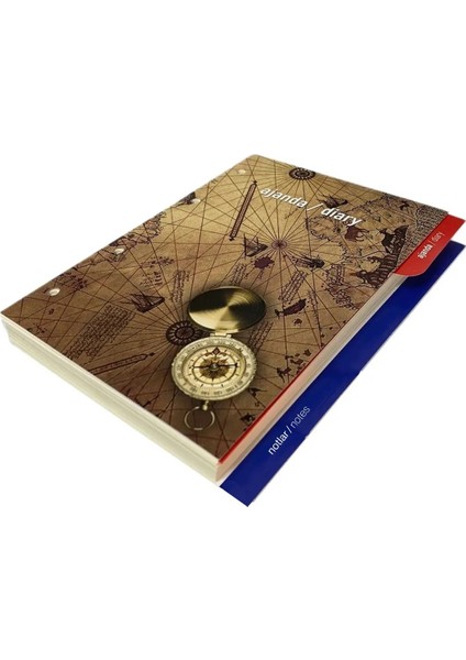 Hayal Sepeti 2025 Yeni Yıl Organizer Ajanda Yedeği 4 Delikli A5 Tarihli Çizgili Blok Ivory Kağıt 15X21 cm