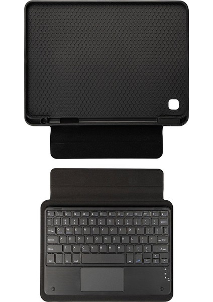 Galaxy Tab A 8.0 (2019) Uyumlu Border Keyboard Bluetooh Bağlantılı Standlı Klavyeli Tablet Kılıf