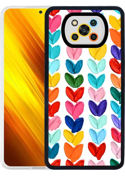 Xiaomi Poco X3 Kılıf M-Fit Desenli Kapak-Heart No6