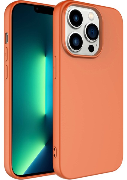 Apple iPhone 14 Pro Kılıf Kamera Korumalı Mara Laaakan Kapak-Turuncu