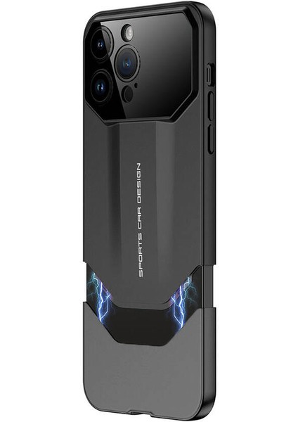 Apple iPhone 14 Pro Max Kılıf Çift Parçalı Ays Pro Ikili Kapak-Siyah-Gri