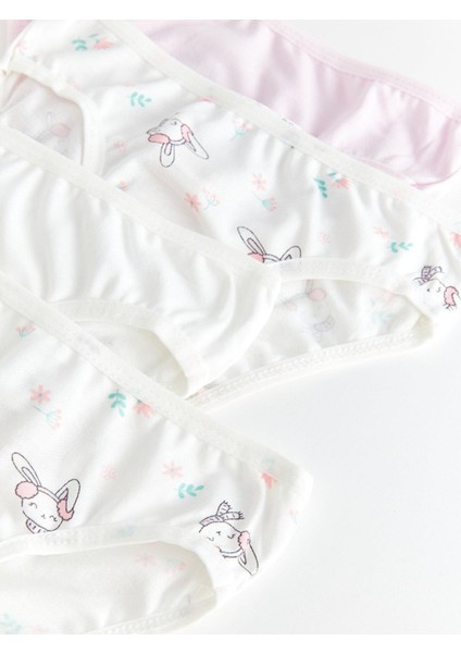 Lcw Baby Baskılı Pamuklu Kız Bebek Külot 4'lü