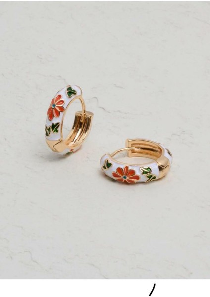 Vip Mineli Küpe-Beyaz