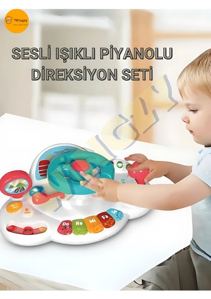 Eğitici Işıklı ve Müzikli Bebek Direksiyonu - Bebekler Için Eğlenceli ve Öğretici Oyuncak
