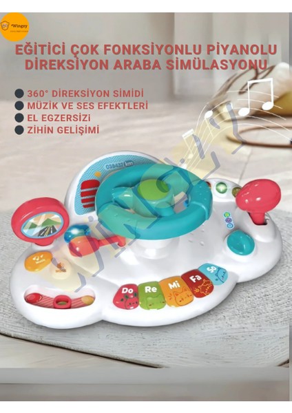 Eğitici Işıklı ve Müzikli Bebek Direksiyonu - Bebekler Için Eğlenceli ve Öğretici Oyuncak indirimleri