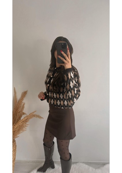 Kaylea Lüx Kahve Etek