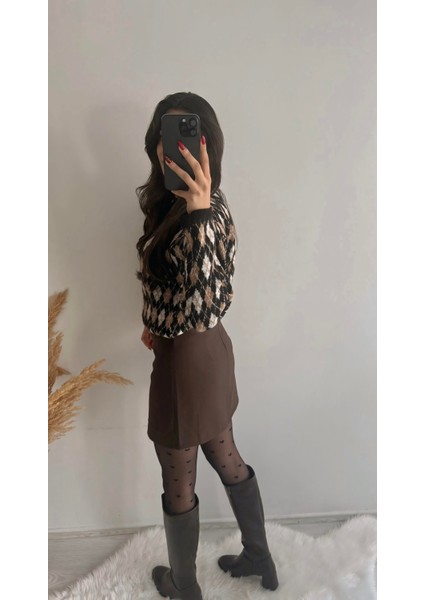 Kaylea Lüx Kahve Etek